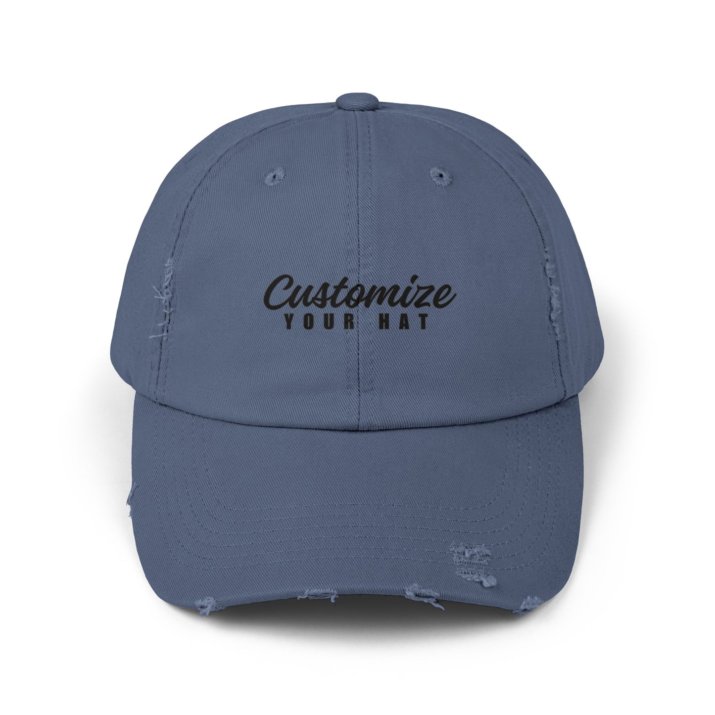 Custom Design Unisex Distressed Cap