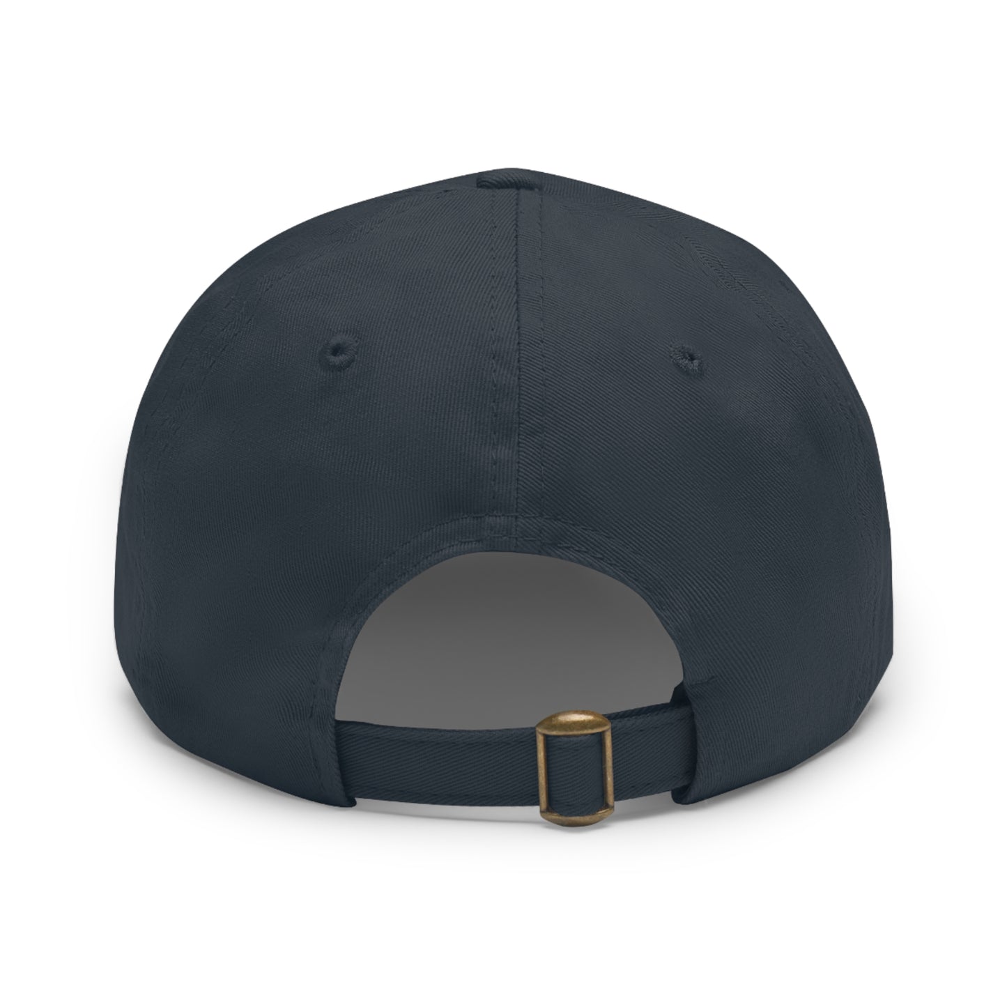 Custom Design Dad Hat with Leather Patch (Rectangle)