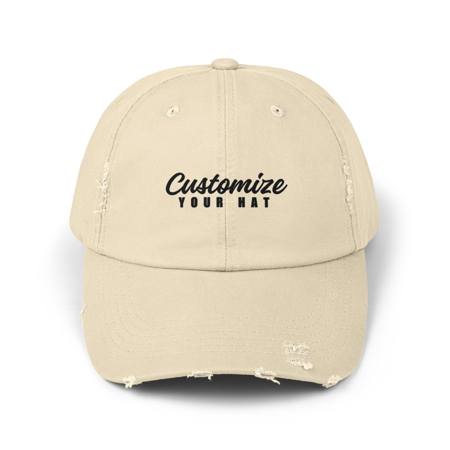 Custom Design Unisex Distressed Cap