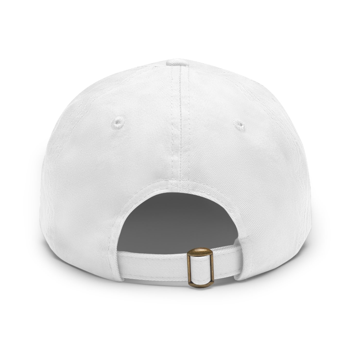 Custom Design Dad Hat with Leather Patch (Rectangle)