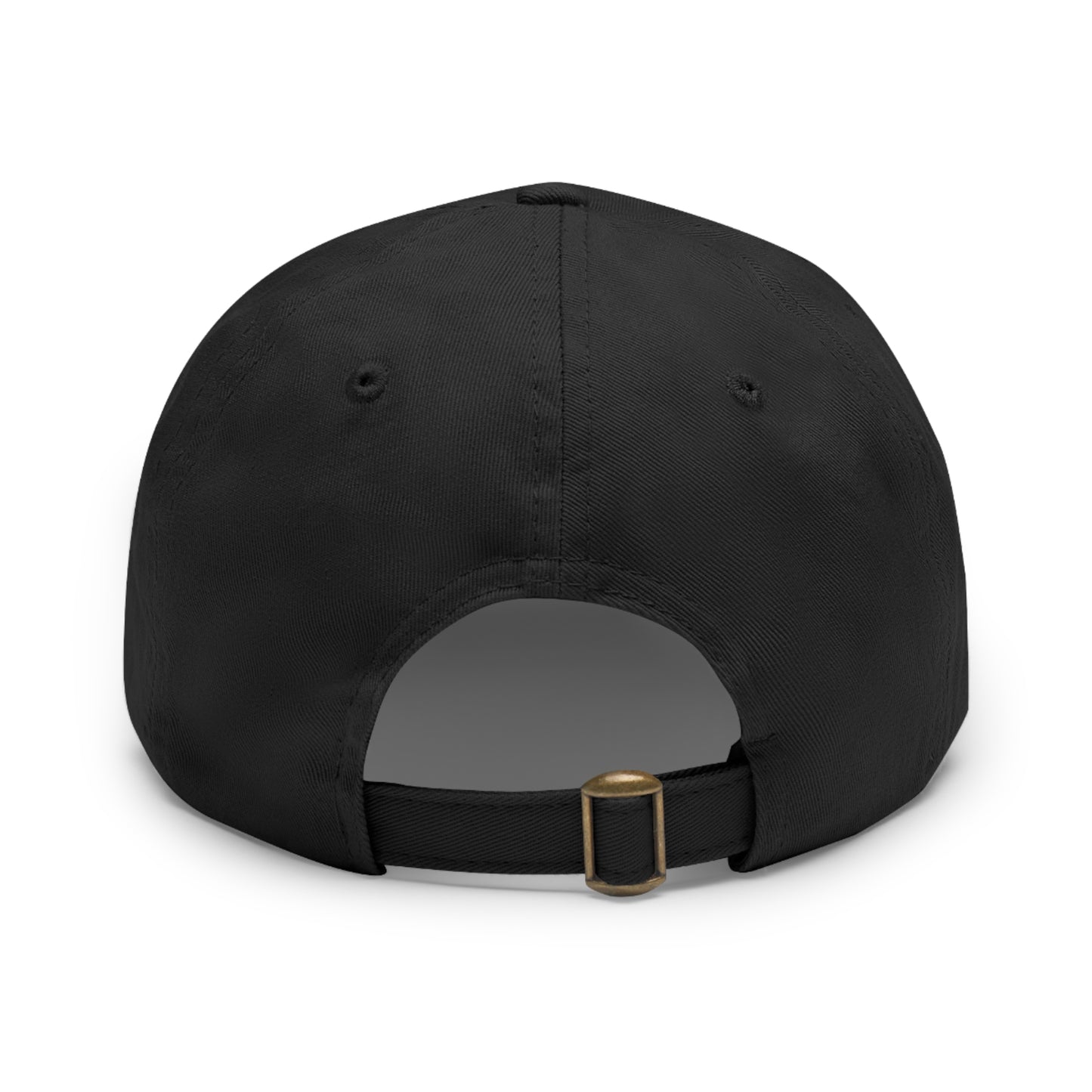 Custom Design Dad Hat with Leather Patch (Rectangle)