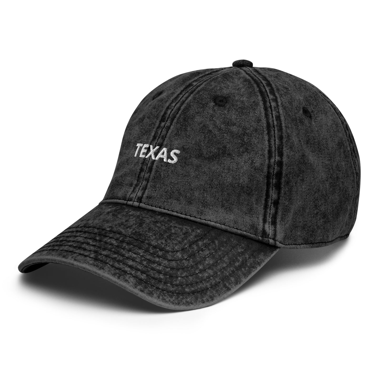 Texas Embroidered Vintage Cotton Twill Cap