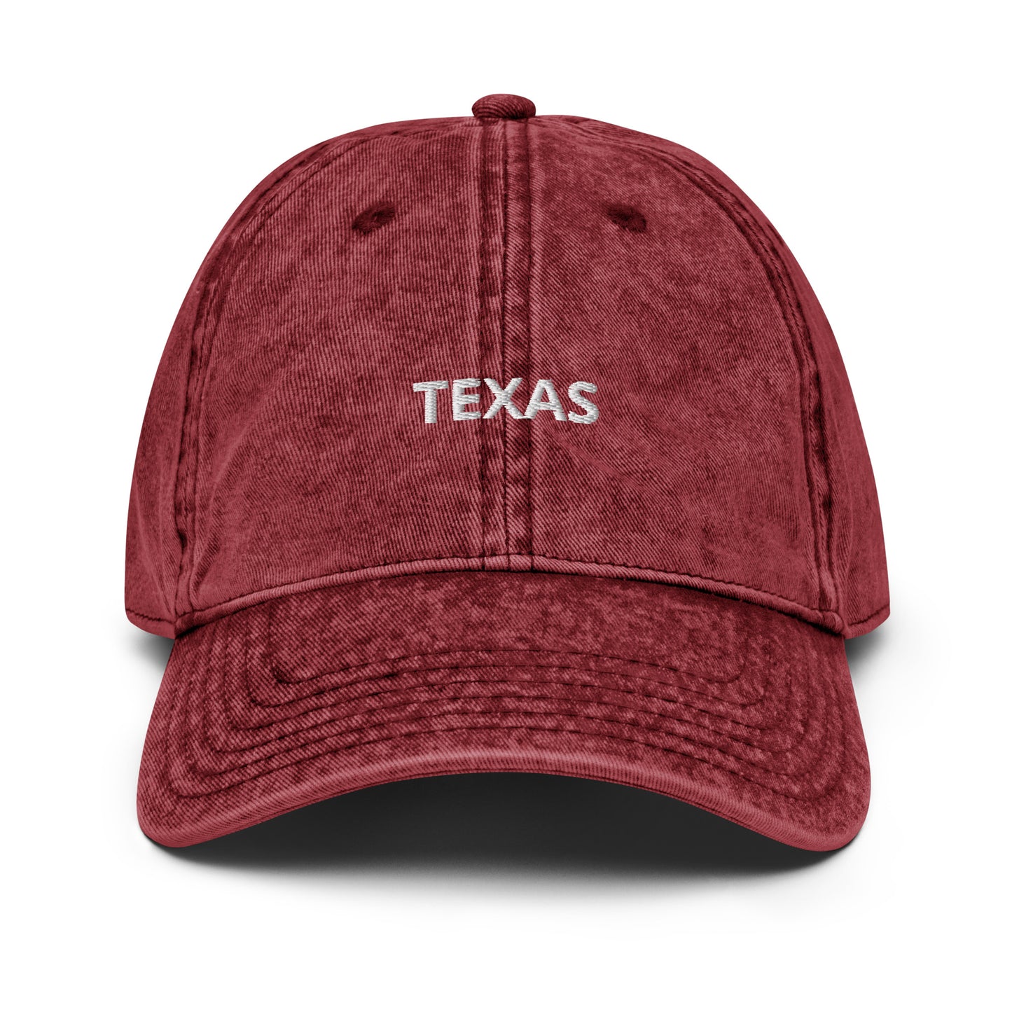 Texas Embroidered Vintage Cotton Twill Cap