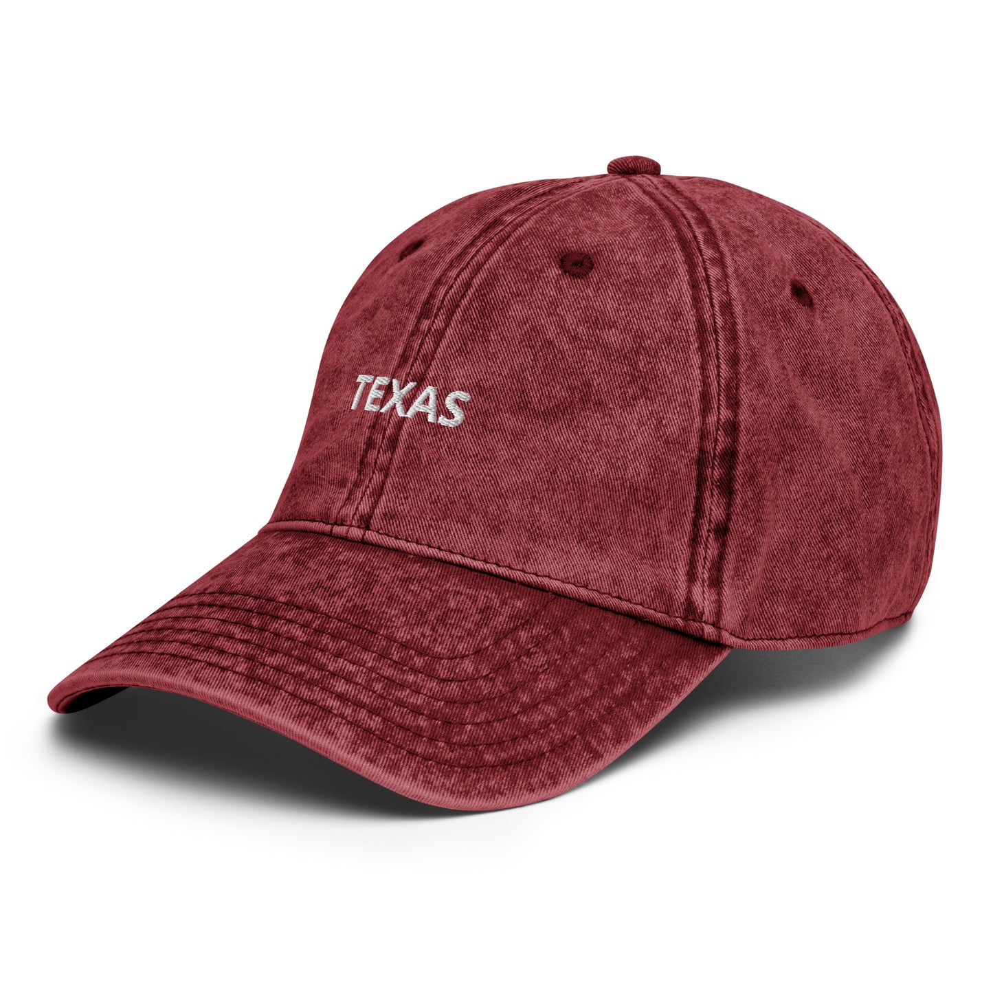 Texas Embroidered Vintage Cotton Twill Cap